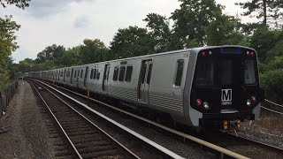 Washington Metrorail HD 60fps WMATA Kawasaki 7000 Series Trains on Red Blue amp Green Lines [upl. by Aerdua470]