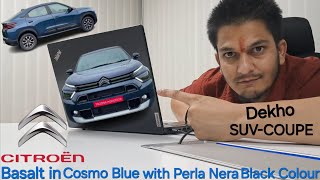 Citroën Basalt In Cosmo Blue with Perla Nera Black Colour [upl. by Kidder]