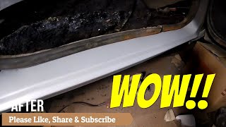 How to replace a Rocker Panel on a Chevy  GMC c10 c20 c30 k5 k10 k20 k30 Dually [upl. by Sonitnatsok]