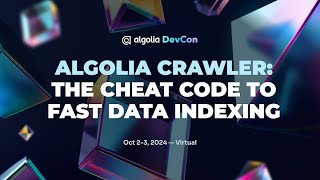 The Algolia Crawler is the cheat code to fast data indexing  Tatyana Herman [upl. by Avah293]