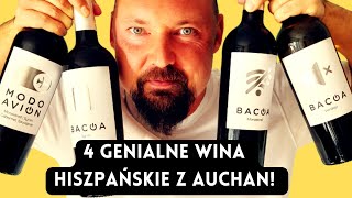 DEGUSTUJĘ 4 HISZPAŃSKIE WINA Z AUCHAN  polecam 2024 [upl. by Renwick]