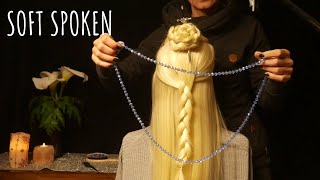 Romantasy hairstyle  braiding and brushing with soft spoken and whisper  ASMR [upl. by Adnalor]