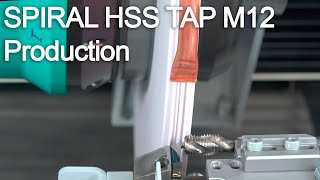 Production of Spiral Taps on SCHNEEBERGER CNC tool grinder Gemini NGM TAP [upl. by Layor]