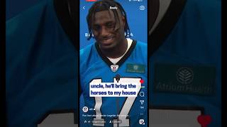 Xavier Legette shares his LOVE for horses SOUTHERN ACCENT carolinapanthers keeppounding p [upl. by Latricia]