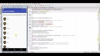 Dynamic RecyclerView with MSSQL Server using JDBC  Android [upl. by Arehahs52]