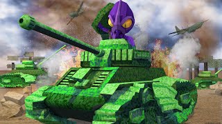 Minecraft  WORLD WAR 2 BATTLEFIELD TANKS WW2 Tanks Mod Showcase America Germany Battlefield [upl. by Mila]