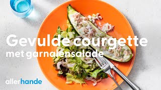 Gevulde courgette met garnalensalade  Recept  Allerhande [upl. by Suoicserp]