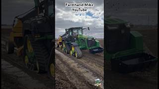 John Deere 8RX 410 Tractor pulling a Liebrecht Ditcher [upl. by Berlinda]