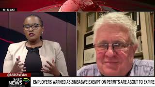 Employers warned as Zimbabwe exemption permits are about to expire  Gerhard Papenfus [upl. by Yllaw]