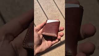 Leather cardholder handmade cardholder classic viralvideo viralreels fyp [upl. by Neelav461]