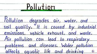 Essay On Pollution In English  Essay On Pollution 2024 [upl. by Langham27]