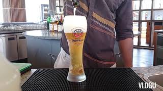 Pouring Erdinger beer [upl. by Ybbed]