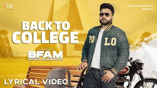 Back To College Lyrical Video Kulbir Jhinjer  Tarsem Jassar  Rubal  BFAM  Latest Punjabi Song [upl. by Morgana859]