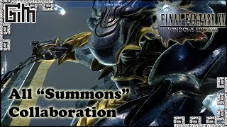 FFXV  All quotSummonsquot Collaboration during Final Battle  Final Fantasy XV Windows Edition 1080p [upl. by Lasala467]