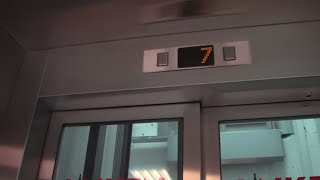 Schindler EuroLift MRL Traction scenic elevator  Quality Hotel Grand Royal Narvik Norway [upl. by Anpas]