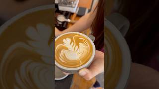 leaf coffeelatte coffeeart healing coffee latte cafelatte coffeeaddict [upl. by Arhez425]