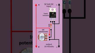 Voltage regulator circuit  0 to 50V DC variable power supply trending shortsvoltageregulator [upl. by Nyleak]