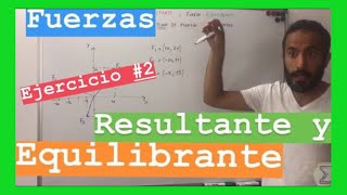 Fuerza Resultante y Equilibrante  Ejercicio 2  CURSO de VECTORES Clase 20 [upl. by Eemyaj]