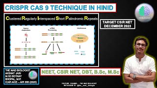 CRISPR CAS 9 Technique In Hindi CSIR NET CRISPR CAS 9 Technique In Hindi CSIR NET Bacteria [upl. by Ennovihc]