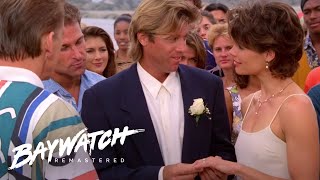 PERFECT BEACH WEDDING Stephanie amp Tom Get Married Baywatch Remastered [upl. by Einhoj]