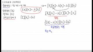 사마귀 수치해석 28 고유값과 고유벡터 [upl. by Lantha]