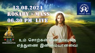 MASS 13082024  0630 PM  LIVE  STFATIMA SHRINE  VALLIYUR  TAMILNADU  INDIA [upl. by Aleil]