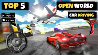 Top 5 New Open World Car Driving Games For Android  best car games for android [upl. by Hsevahb]