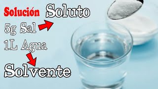 🚰¿Qué es una SOLUCIÓN SOLUTO Y SOLVENTE ⚗️ Fácil y Rápido  QUÍMICA [upl. by Negem]