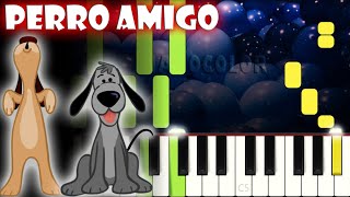 Perro Amigo  Piano Cover  Tutorial  Karaoke [upl. by Shelden424]