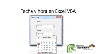 Calendario en excel VBA con DtPicker [upl. by Joappa]