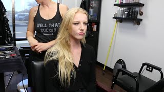 Nellie LV  Pt 1 Super Long Blonde Hair to Completely Bald Free Video [upl. by Irneh]