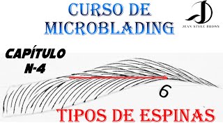 Curso Trazos de Microblading ✍ TUTORIAL Paso a Paso Tipos de Espinas de Microblading Capitulo 4 [upl. by Trutko]