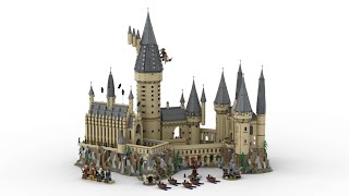 Lego 71043 Hogwarts Castle Speed Build LDD by PLegoBB [upl. by Suisyola]