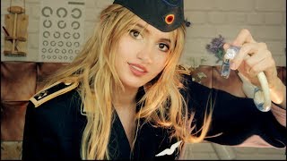 ASMR  MEDICAL EXAM by a military AIR FORCE girl ♥ the test to become a PILOT [upl. by Nnylimaj477]