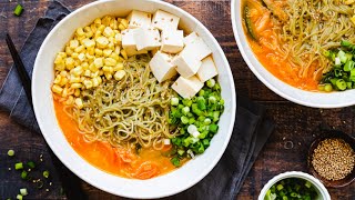 Homemade Ramen  Easy Vegetarian Ramen Recipe [upl. by Ethelda]