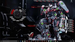 Thème asus ROG Rainmeter Windows 10  TUTO [upl. by Crescen469]