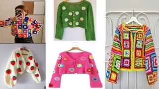 new handmade woolen TOP design for girls 2023crochet sweater designing ideas [upl. by Sualkin627]