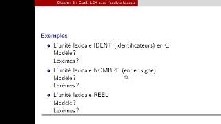 Analyse lexicale dun Compilateur Outil LEX [upl. by Cutler580]