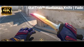 CS2 ★ StatTrak™ Huntsman Knife  Fade Showcase 4K [upl. by Enitsirk]