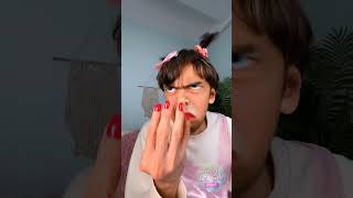 Applying long nails 💅 humor nails nailart funny comedy family parents [upl. by Nynahs824]