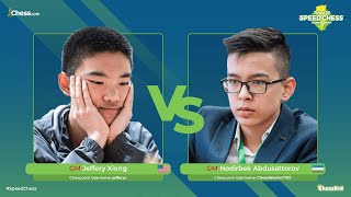 GM Xiong vs GM Abdusattorov  Junior Speed Chess Championship [upl. by Ahsaret]