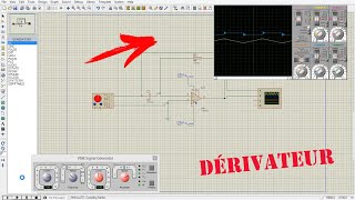 Tp électrique Bac Technique  Montage Dérivateur Simulation ISIS [upl. by Ikram]