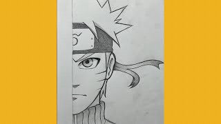 Easy anime drawing  How to draw Naruto uzumaki stepbystep for beginners [upl. by Gathard]