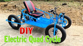 Build A Electric Quad Bike 750w 50kmh with Two Bicycle [upl. by Elehcin]