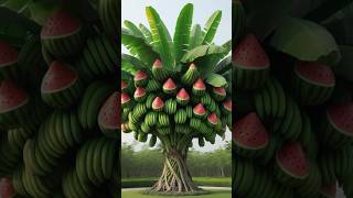 How to grow banana watermelon garden banana fruit reels shorts gardening tiktok instagram [upl. by Niwhsa]