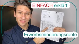 Erwerbsminderungsrente EINFACH erklärt  kurz und knapp [upl. by Edaj641]