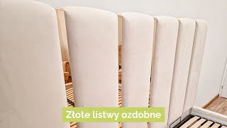 Łóżko Hege ze złotymi listwami ozdobnymi [upl. by Wildermuth]