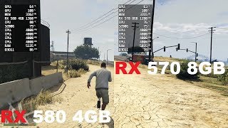 RX 580 4GB vs RX 570 8GB  RYZEN 3 3200G [upl. by Gehman]