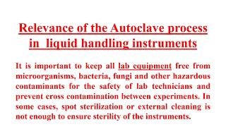 Autoclaving Video No 485 [upl. by Aianat568]