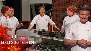 Hells Kitchen Menu Relay Challenge Causes Havoc in the Kitchen  Hells Kitchen [upl. by Tuddor]